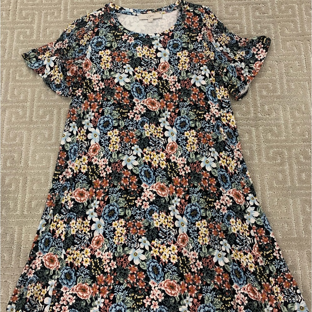 Loft Floral Knit Dress
